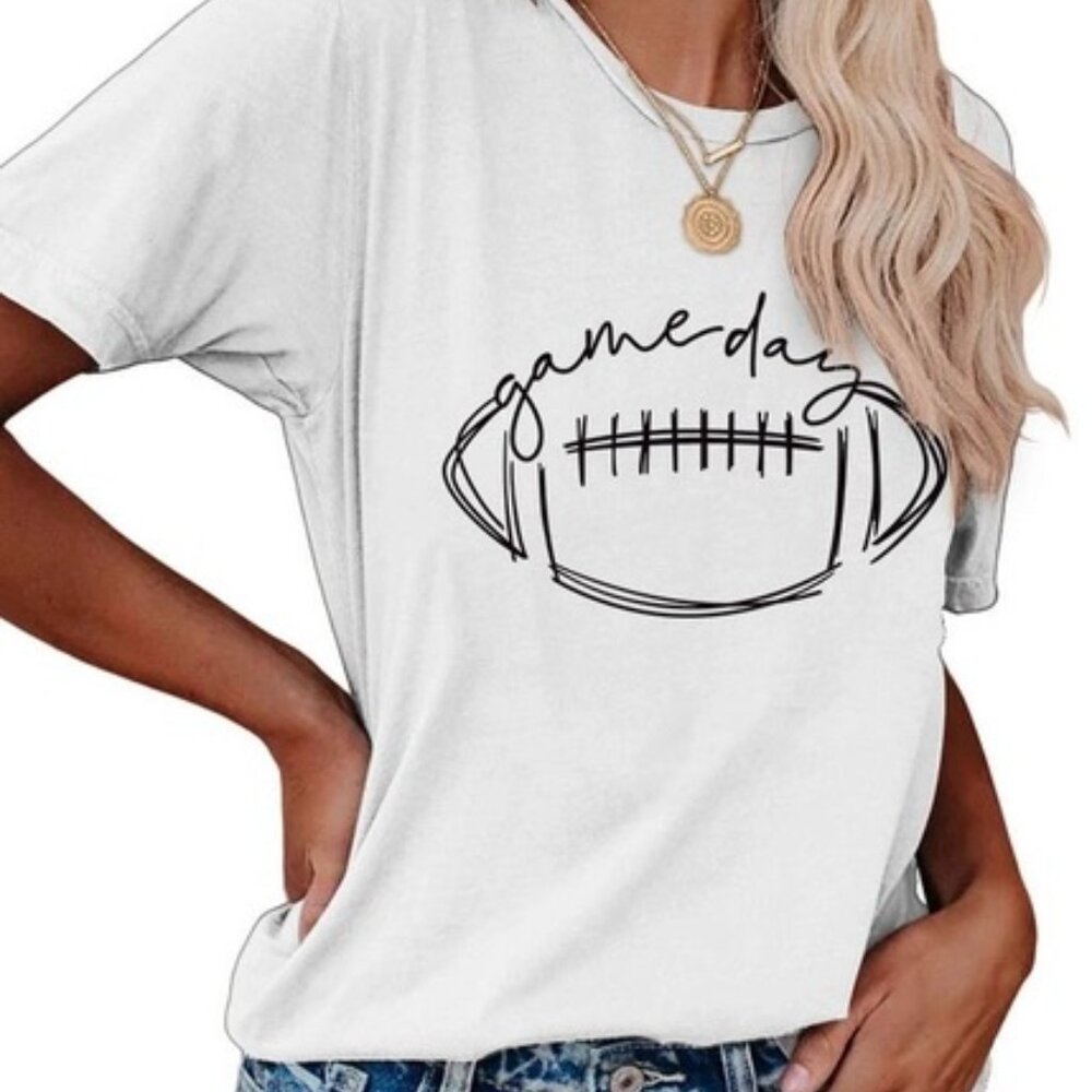 White Game Day Short Sleeve T Shirt